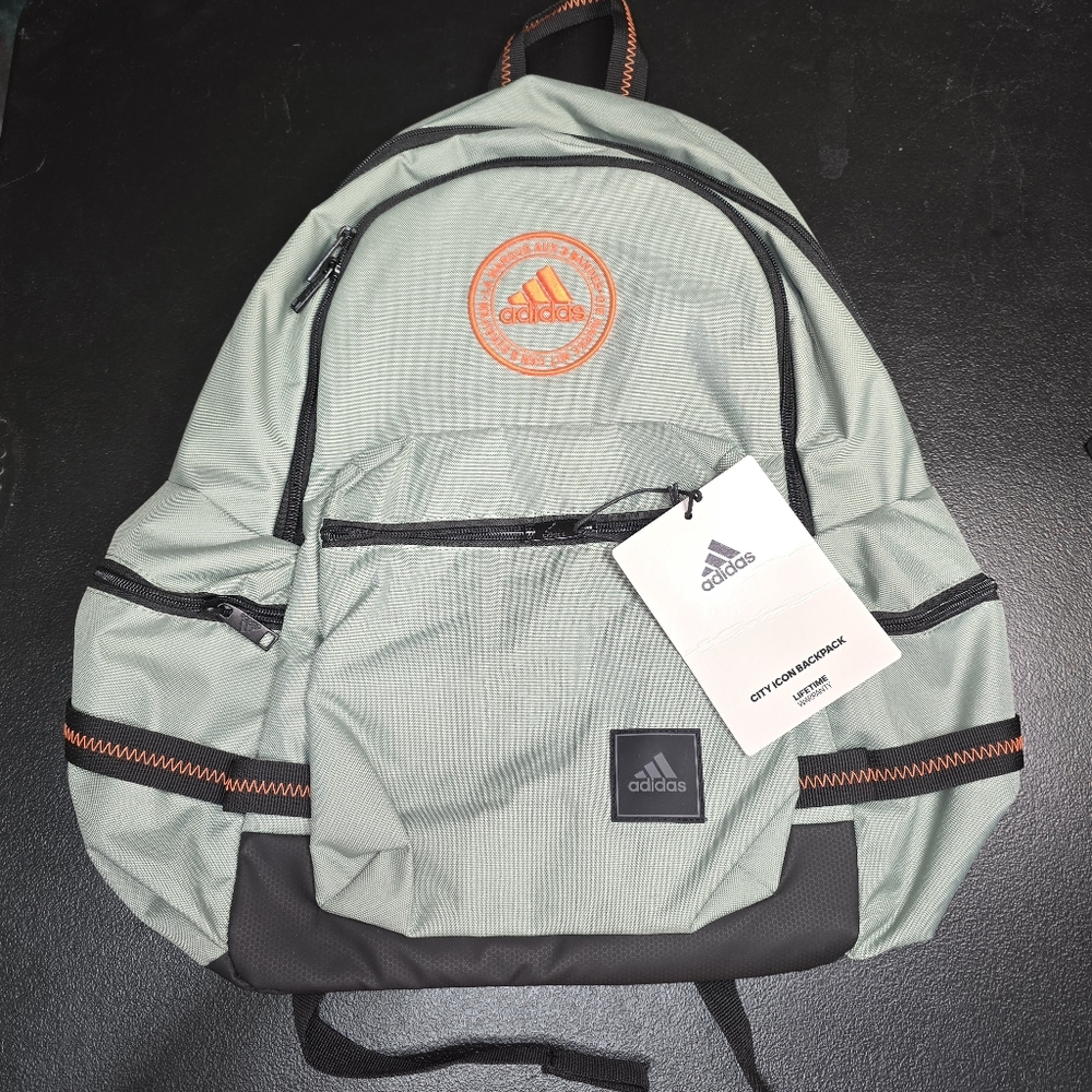 Adidas Green and Black Backpack with Modern Design